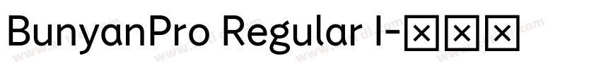 BunyanPro Regular I字体转换